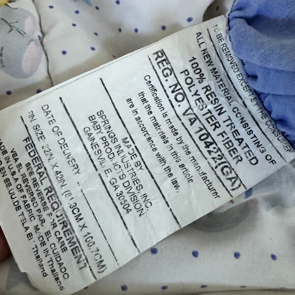 Baby Express Quilt Blanket Blue Ruffle Patchwork Animals Train Nursery Decor - Picture 9 of 11